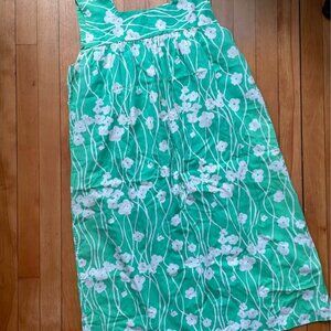 Vintage Anthony Richards Green Floral Smock Dress – Size Large
